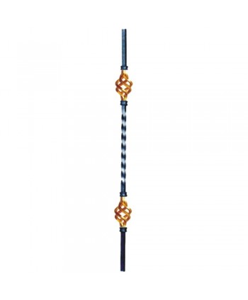 Balaustre forja y latón 9-BL-D