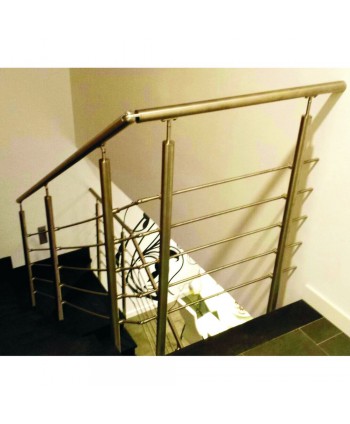 Baranda para escalera en acero inox satinado o pulido Nº8007