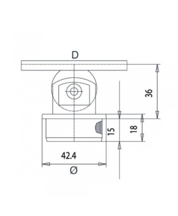 Soporte regulable macizo acero inox satinado 672-INOX
