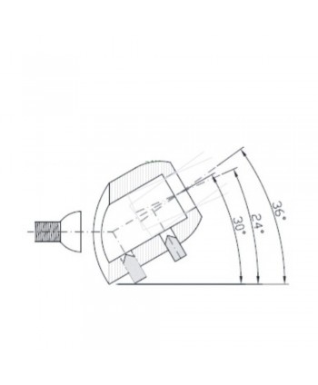 Soporte de barra para tramo baranda inclinación 776-INOX