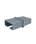 Empalme conector tubo rectangular satinado 833-INOX-R