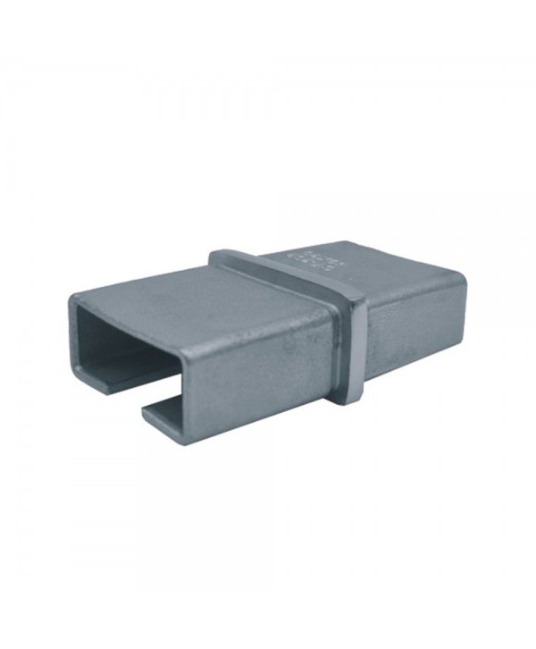 Empalme conector tubo rectangular satinado 833-INOX-R