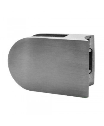 Pinza grande vidrio inox o zamak satinada redonda 873-INOX