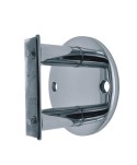 Soporte de pared acero pulido espejo para poste 2556-INOX