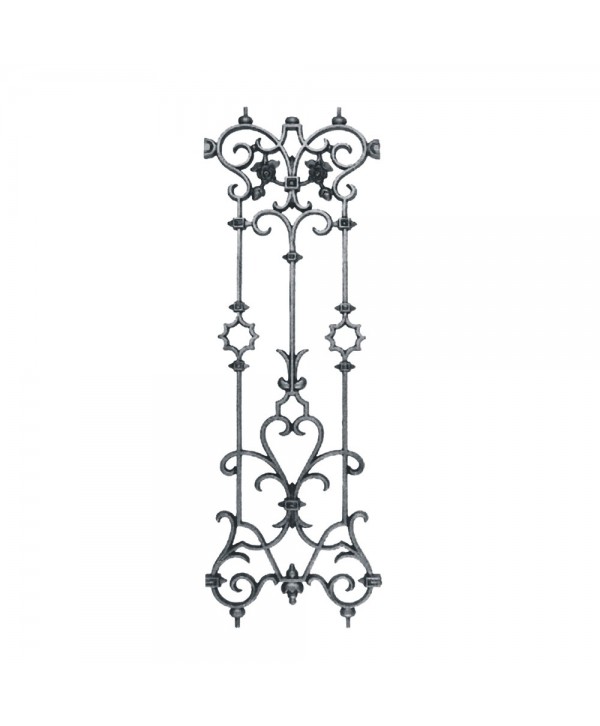 21-BAL Balaustre de hierro con dibujos ornamentales