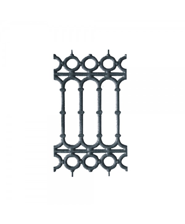 40-BAL Barrote fundición con adornos de aros