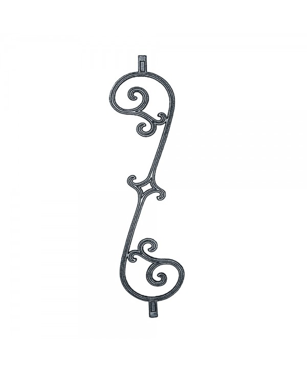 52-BAL Balaustre de hierro fundido en forma de S