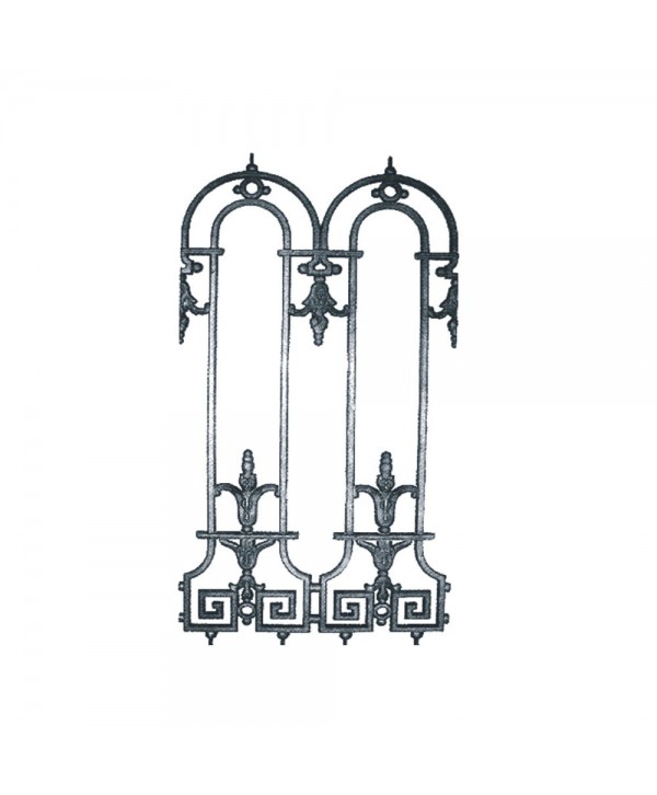 66-BAL Balaustre con cenefa de hierro fundido