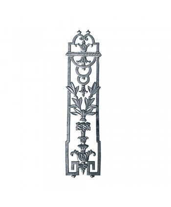 68-BAL Balaustre fundición con dibujo central de hojas