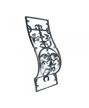 76-BAL Balaustre con curva para balcones de fundición