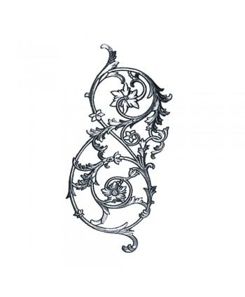 77-BAL Balaustre con hojas y flores de fundición