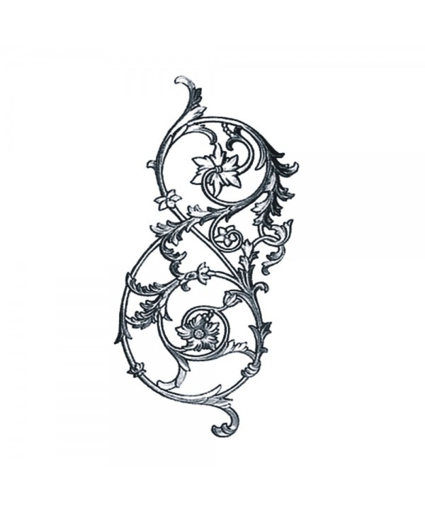 77-BAL Balaustre con hojas y flores de fundición