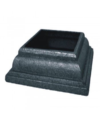 3-BA Base fundición para postes y tubos cuadrados