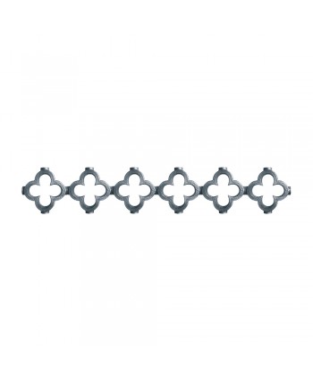 119-SB Cenefa sencilla de fundición con dibujo de trébol