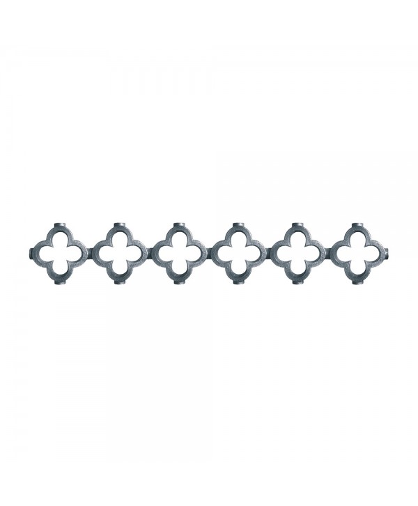 119-SB Cenefa sencilla de fundición con dibujo de trébol