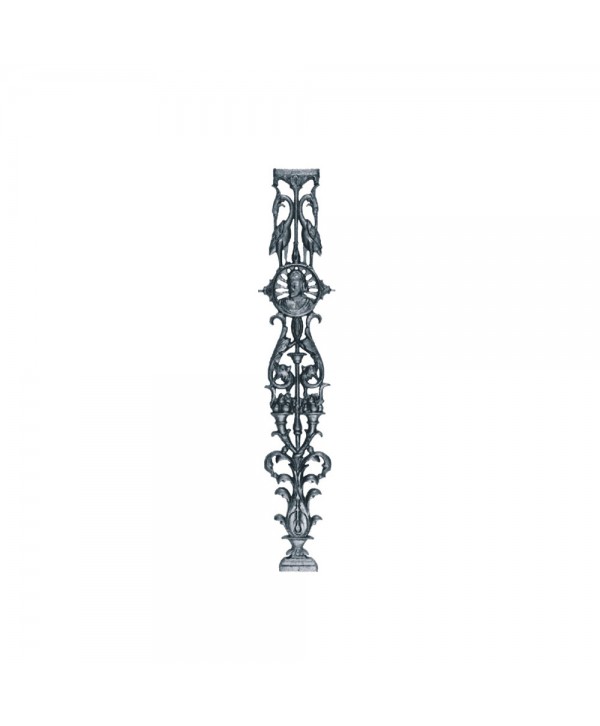 3-AC Adorno de hierro fundido para puertas