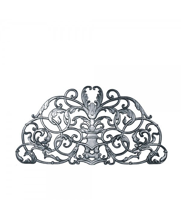 135-AC Adorno grande fundición con forma de medio arco