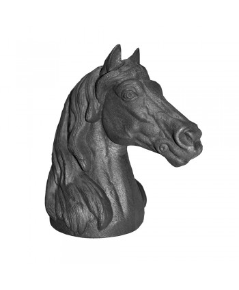 190-AC Cabeza de caballo en hierro fundido para postes