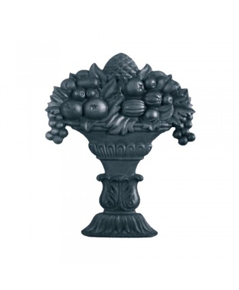 46-PR Roseta fundición con jarrón de frutas