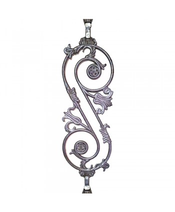 37-B Balaustre de aluminio con bases regulables