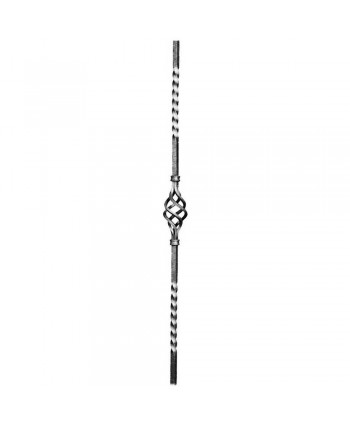 1-BF Barrote de forja con piñas y retorcidos