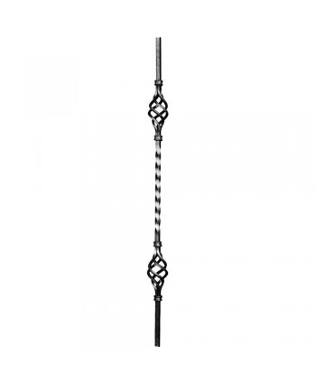 2-BF Barrote con doble piña para barandillas