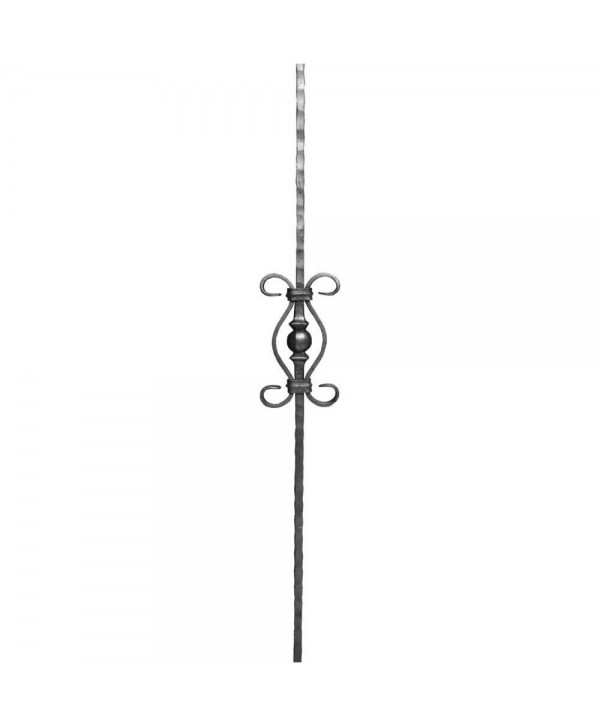 7-BF Balaustre forjado con bola y rizos