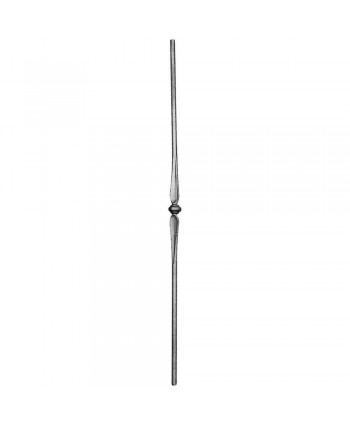 19-BF Balaustre liso con macolla de forja