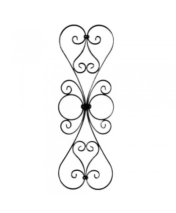 41-BF Barrote con rizos y aros de hierro forjado