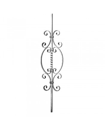 66-BF Balaustre forjado para puertas metálicas y rejas