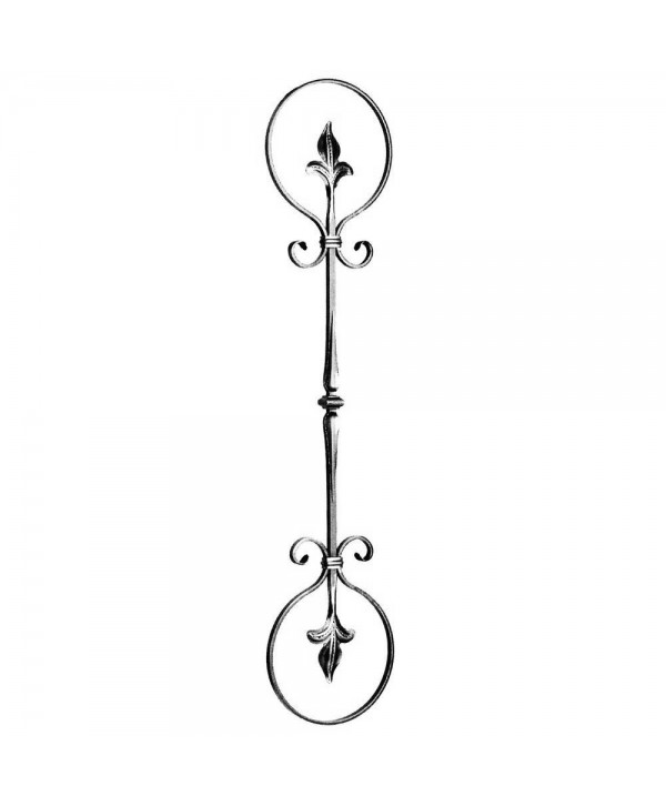 67-BF Balaustre con hojas y barrote forjado