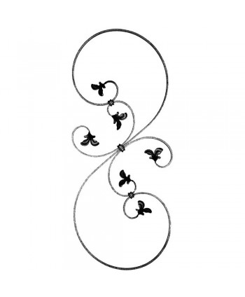 89-BF Balaustre de S en forja de pletina y con hojas