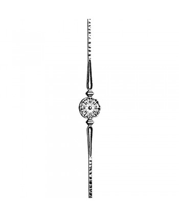 123-BF Barrote forjado con rosetas y macollas