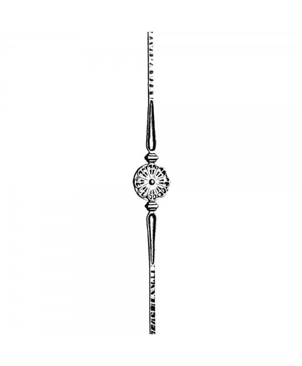 123-BF Barrote forjado con rosetas y macollas