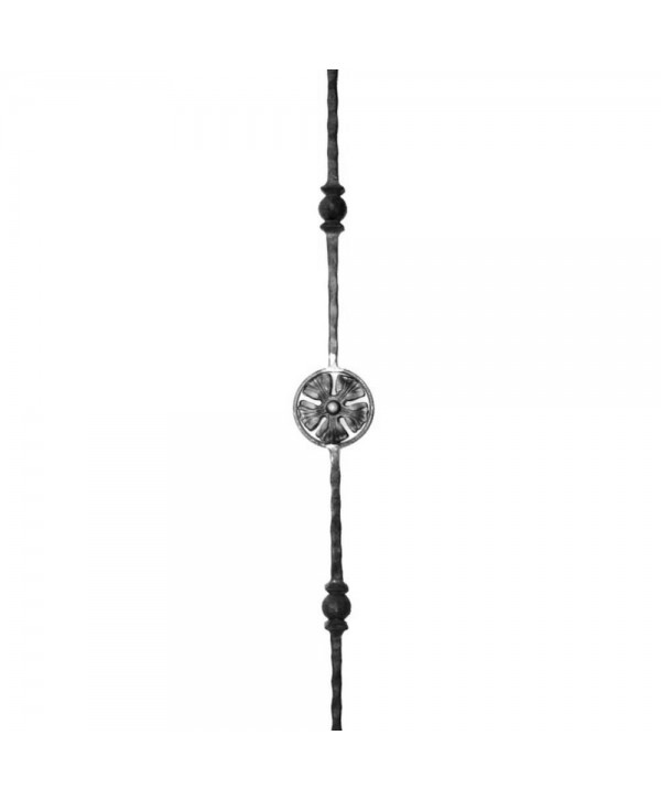 134-BF Barrote forjado con bolas y rosetas