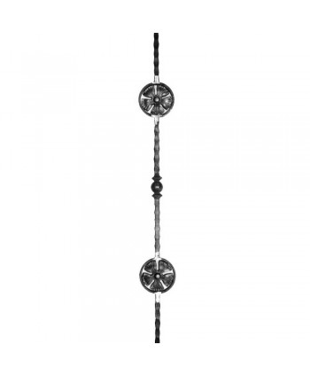 135-BF Barrote con rosetas y bola de forja artesanal