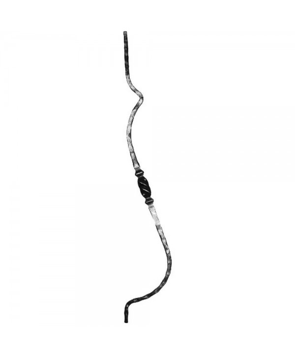 141-BF Balaustre forjado con curva y macolla central