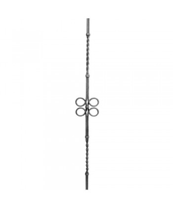146-BF Barrote con varilla y lazo central de forja