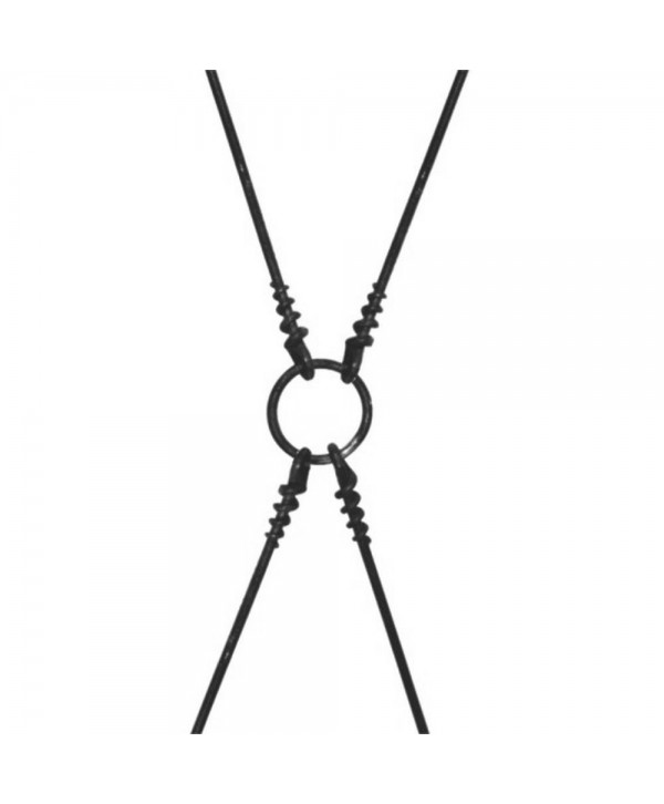 151-BF-D Balaustre con aros y nudos forjados