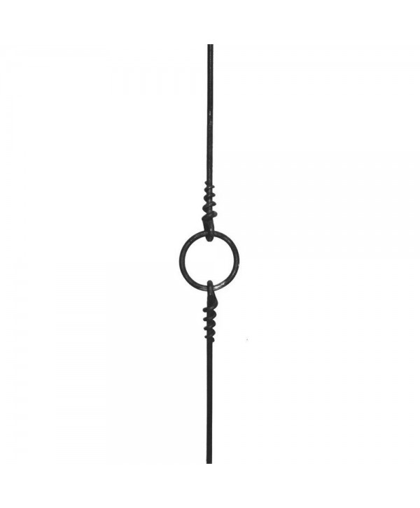 151-BF-S Balaustre sencillo con aro y nudos de forja