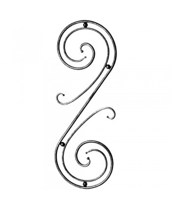 163-BF Balaustre moderno de hierro forjado