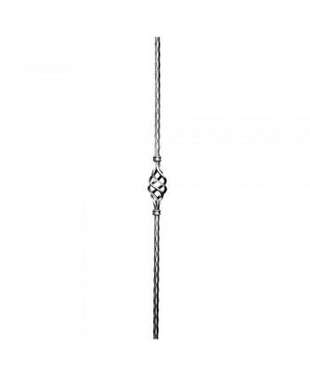 170-BF Barrote de forja con piña en cuadrado