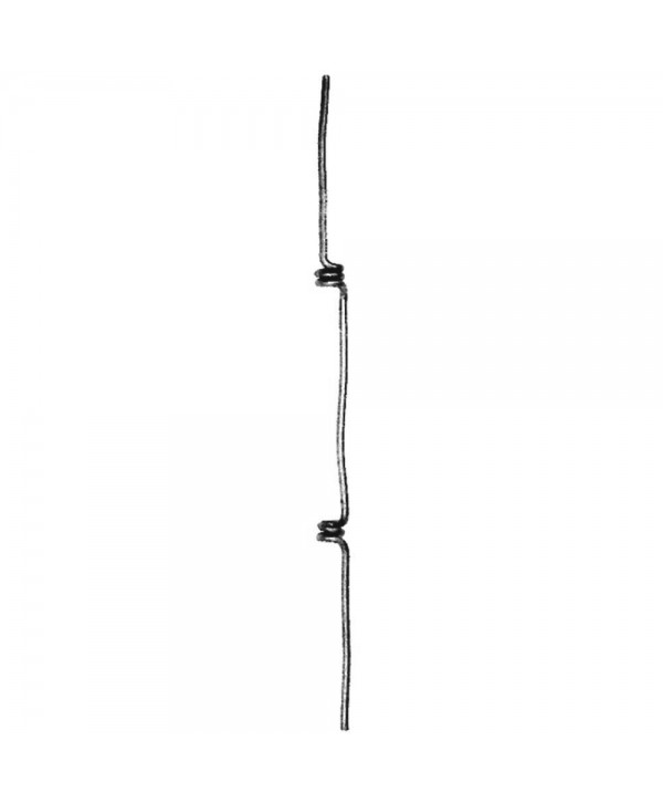 177-BF Balaustre de forja con doble rabo de gorrino