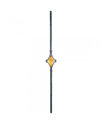 181-BF Balaustre forjado con rombo de cristal