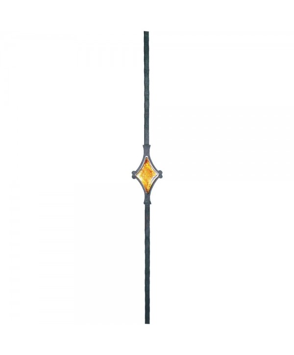 181-BF Balaustre forjado con rombo de cristal