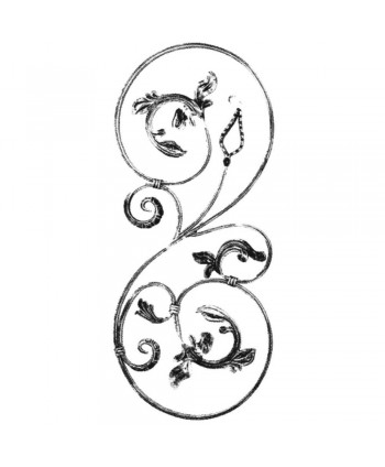 185-BF Barrote de forja con rizos en forma de S