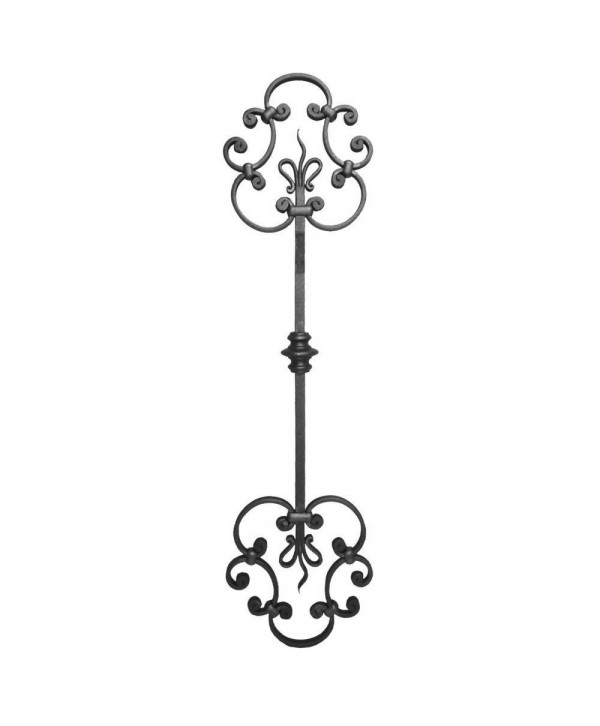 194-BF Balaustre con rizos y macolla de forja