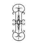 195-BF Balaustre de forja ornamental para cancela
