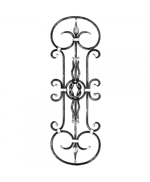195-BF Balaustre de forja ornamental para cancela