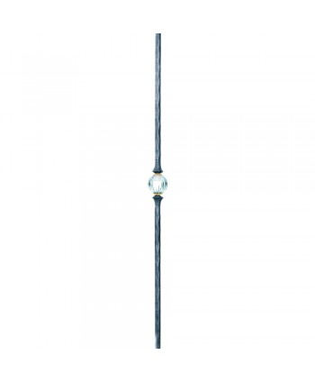 204-BF-C Barrote forjado con cristal y latón